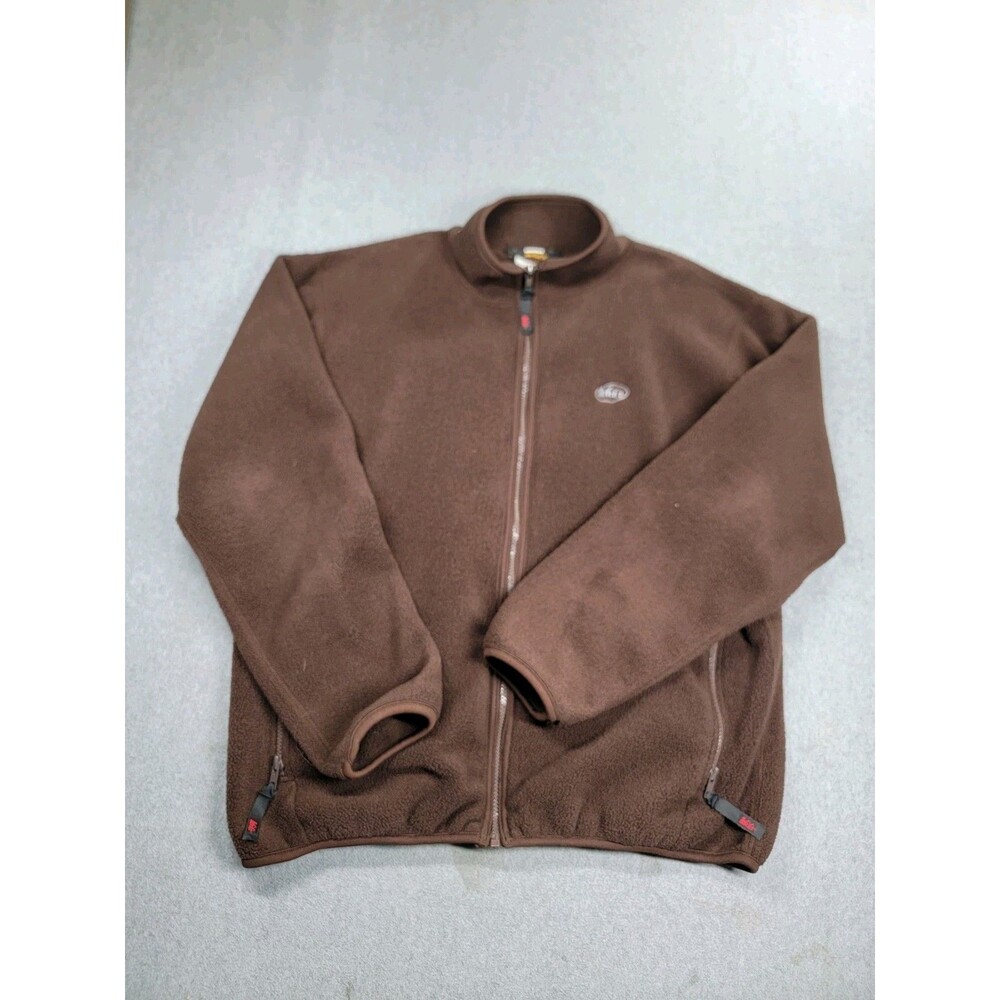 Vintage REI Bomber Jacket‎ Womens L Brown Fleece Zip Pockets Outdoor USA Y2K